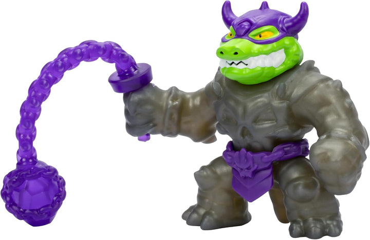 Heroes of Goo Jit Zu Stretch Strikers Deluxe Hero Pack Rock Jaw, figură de acțiune extensibilă cu peste 20 de unelte de luptă grozave Action figures Naty Shop