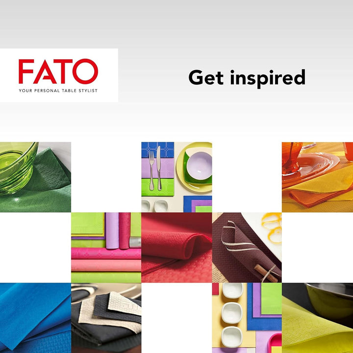 , Șervețele de hârtie de unică folosință, ideale pentru prânzuri informale și bufete, pachet de 50 de șervețele, dimensiune 33X33, 4 pliuri, 2 straturi, culoare neagră, certificate Fsc (pachet de 2)