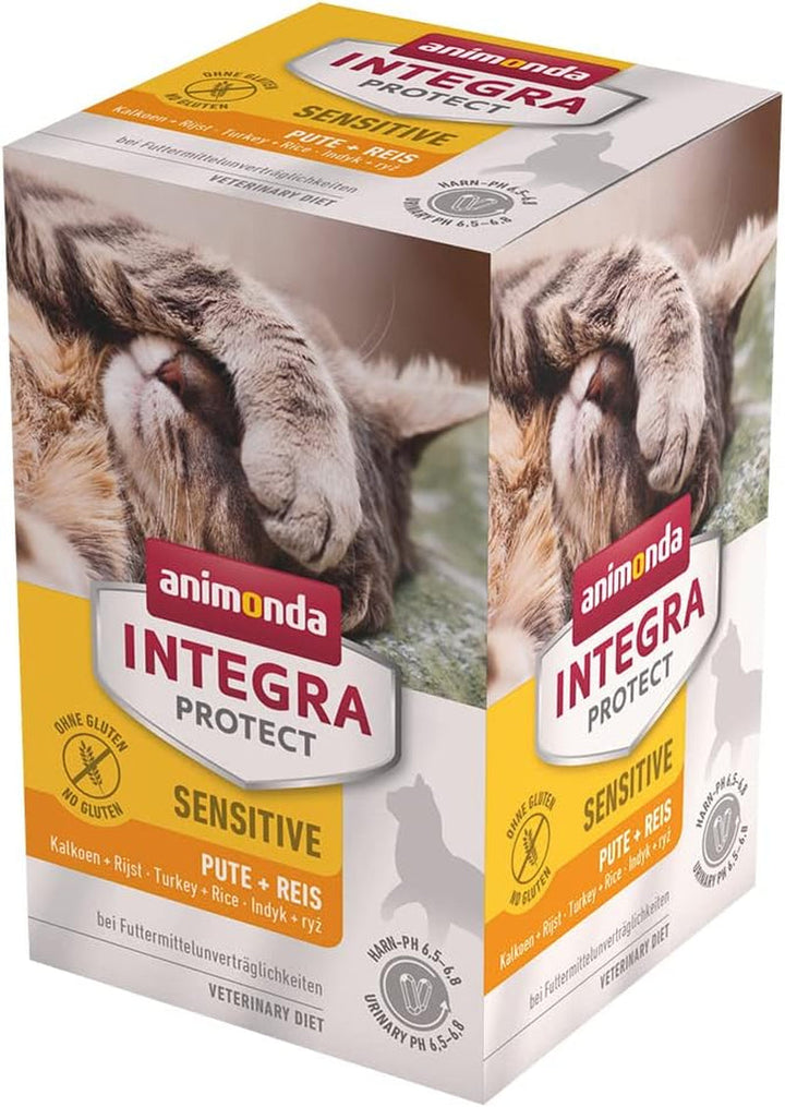 Animonda INTEGRA PROTECT Hrană umedă pentru pisici Sensitive Pure Pork (16 X 100G), recomandată de veterinari pentru alergii alimentare, hrană dietetică dezvoltată de veterinari pentru pisici adulte