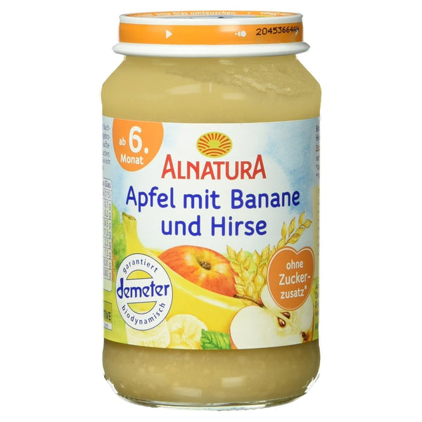 Bio Apfel Mit Banane Und Hirse, Ab Dem 6. Monat, 190 G Naty Shop Default Title