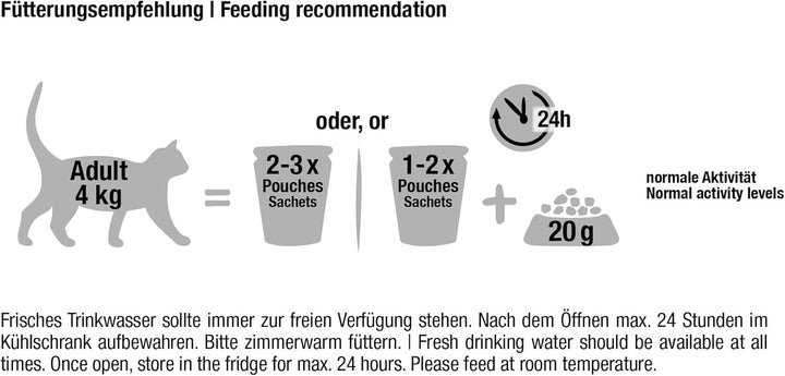 Leonardo Fresh Pouch [16X85G Pure Beef] | Hrană umedă fără cereale pentru pisici | Hrană umedă completă în pungă cu o singură porție