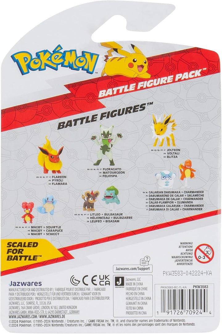 Pokémon PKW3583 - Battle Figure Pack - Leufeo & Bisasam, Figuri oficiale detaliate, 5 cm fiecare Action figures Naty Shop