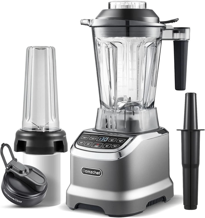 AMZ BOSS Professional Blender cu 8 viteze reglabile | Mixer de 1800W Mama si Copilul Naty Shop Mattes Grau 2000W