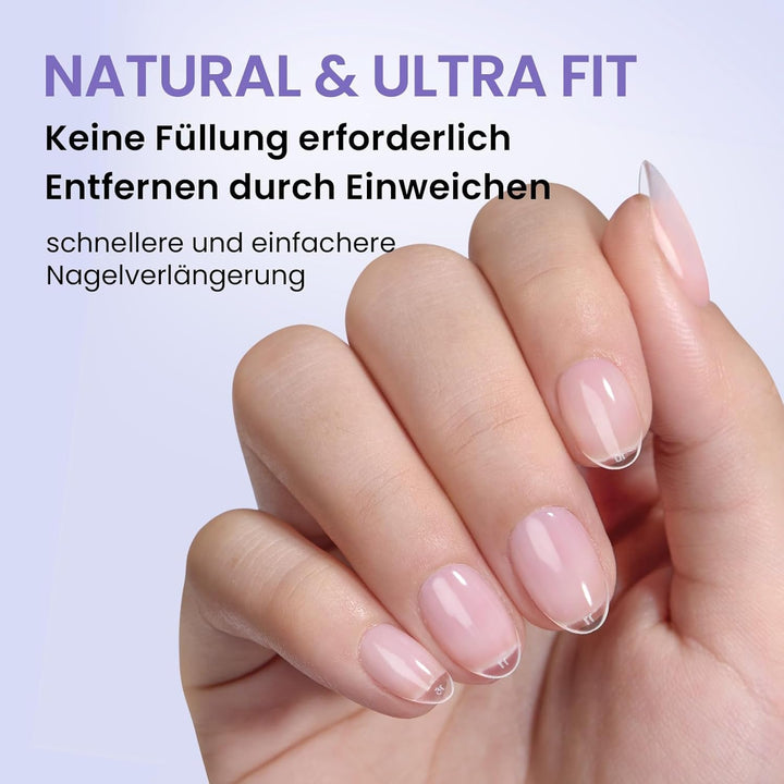 Btartbox Tipuri de Unghii Extra Scurte, Model Migdala – Acoperire Completă cu Gel X Tipuri de Unghii XS Moi pentru Unghii cu Gel – Preformate, Semi-mate, pentru Unghii Late, Salon, 320 Bucăți