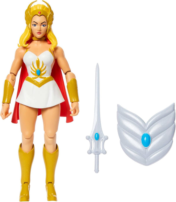 Masters of the Universe Origins figurină de acțiune She-Ra din colecția de desene animate, aproximativ 14 cm înălțime, eroină din televiziunea anilor 1980, prințesa puterii, design detaliat și accesorii, JBM76 Action figures Naty Shop Titlu implicit