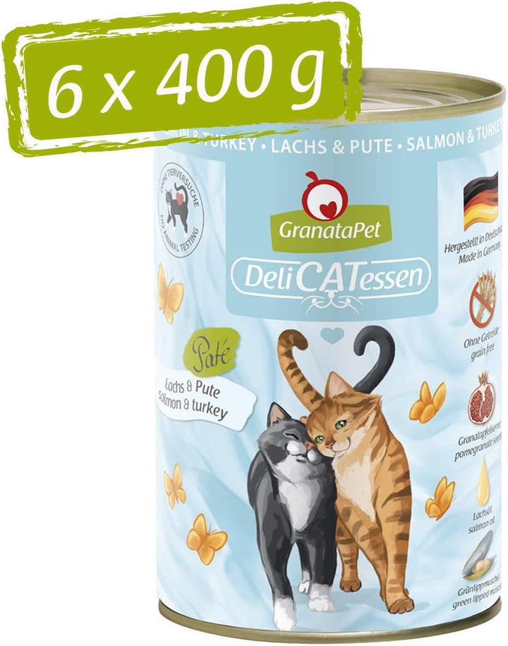 Granatapet Delicatessen Chicken PUR, hrană umedă pentru pisici, hrană fără cereale & fără zahăr adăugat, hrană pentru pisici cu conținut ridicat de carne & uleiuri de înaltă calitate, 6 X 400 G