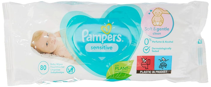 Șervețele umede Pampers Sensitive, 80 servetele Servetele Umede Bebelusi Naty Shop
