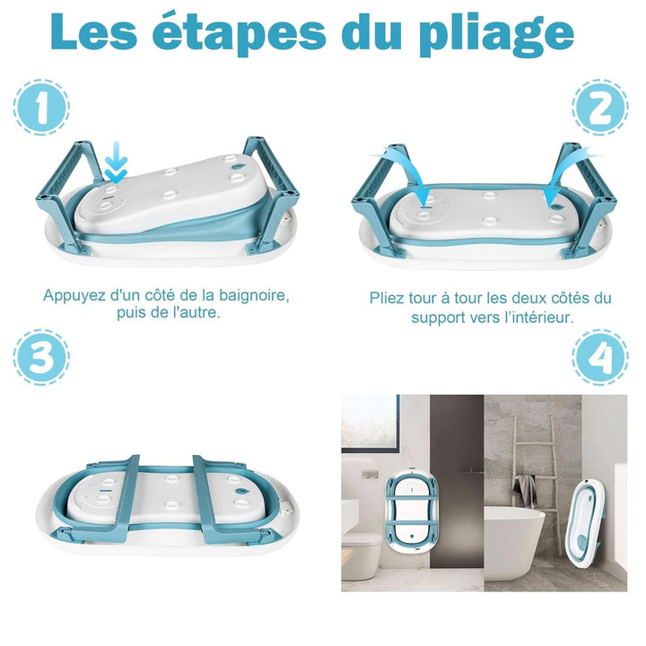 Einesin Cădiță mare XXL pliabilă pentru bebeluși cu termometru integrat Mama si Copilul Naty Shop