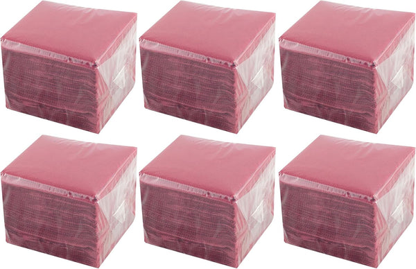 - 600 bucăți Șervețele de masă, Bordeaux, hârtie de unică folosință, Microstitch, 10 X 10 Cm (pliat) și 20 X 20 Cm (nepliat) - Ideal pentru evenimente de catering, baruri și petreceri