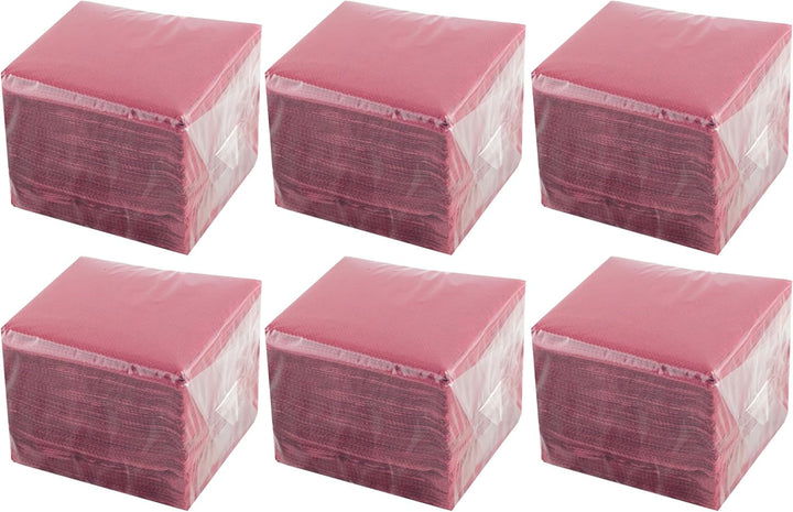 - 600 bucăți Șervețele de masă, Bordeaux, hârtie de unică folosință, Microstitch, 10 X 10 Cm (pliat) și 20 X 20 Cm (nepliat) - Ideal pentru evenimente de catering, baruri și petreceri