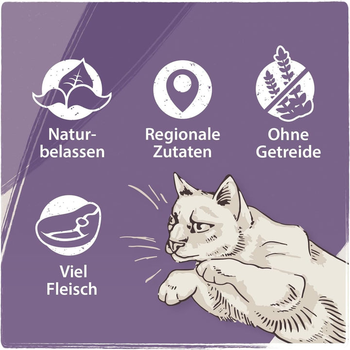 Venandi Animal - Hrană umedă premium pentru pisici - Horse as monoprotein 12-pack (12 X 125 G), fără cereale, monoproteină