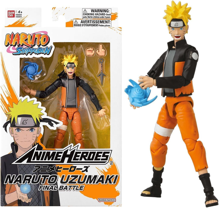 Bandai - Anime Heroes - Naruto Shippuden - Anime Hero Figures 17 Cm - Kakashi Hatake - Licență oficială - Figura articulată Kakashi - 36903 Action figures Naty Shop Naruto Uzumaki (Bătălia finală)