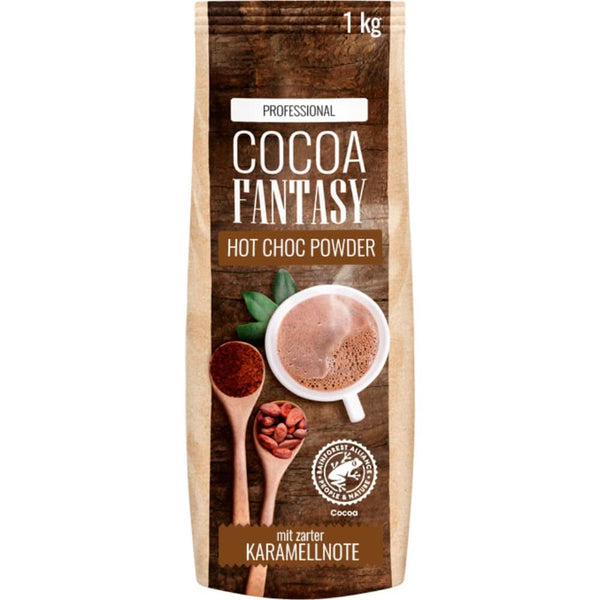 Cocoa Fantasy Hot Choc Powder, 1 kg pudră de cacao pentru ciocolată caldă, 15% conținut de cacao Naty Shop Rețetă nouă Ciocolată cu lapte (15% cacao)