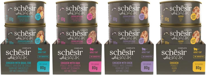 after Dark, Variety Pack, Hùmeda hrană completă pentru pisici, 12 cutii X 80 G