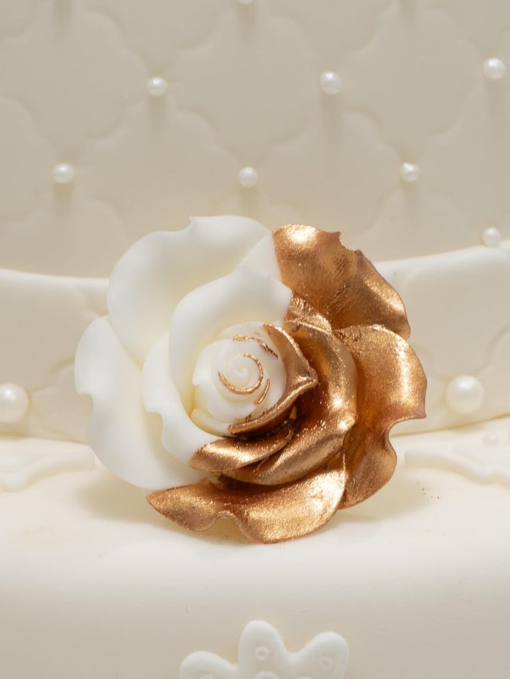 Sugarflair Colorant alimentar comestibil Bronze Splendour - Pudră lucioasă alimentară pentru prăjituri, brioșe, ciocolată, produse de patiserie, deserturi, înghețată, băuturi, cocktailuri și multe altele - 4g