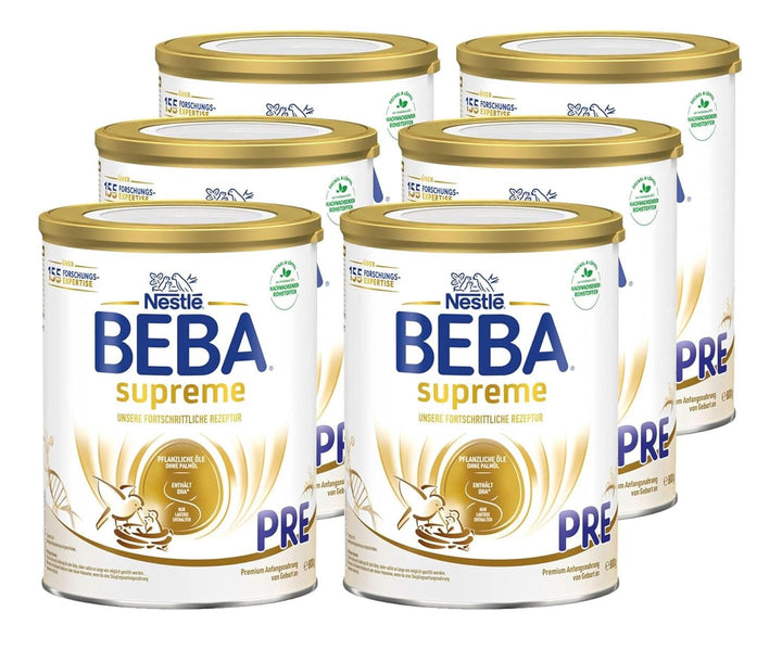 BEBA SUPREME PRE Lapte inițial gata de băut de la naștere, hrană pentru bebeluși cu DHA, doar lactoză, fără ulei de palmier, pachet de 8 (8 x 200 ml) Mama si Copilul Naty Shop Beba Supreme Pre 6 x 800 grame