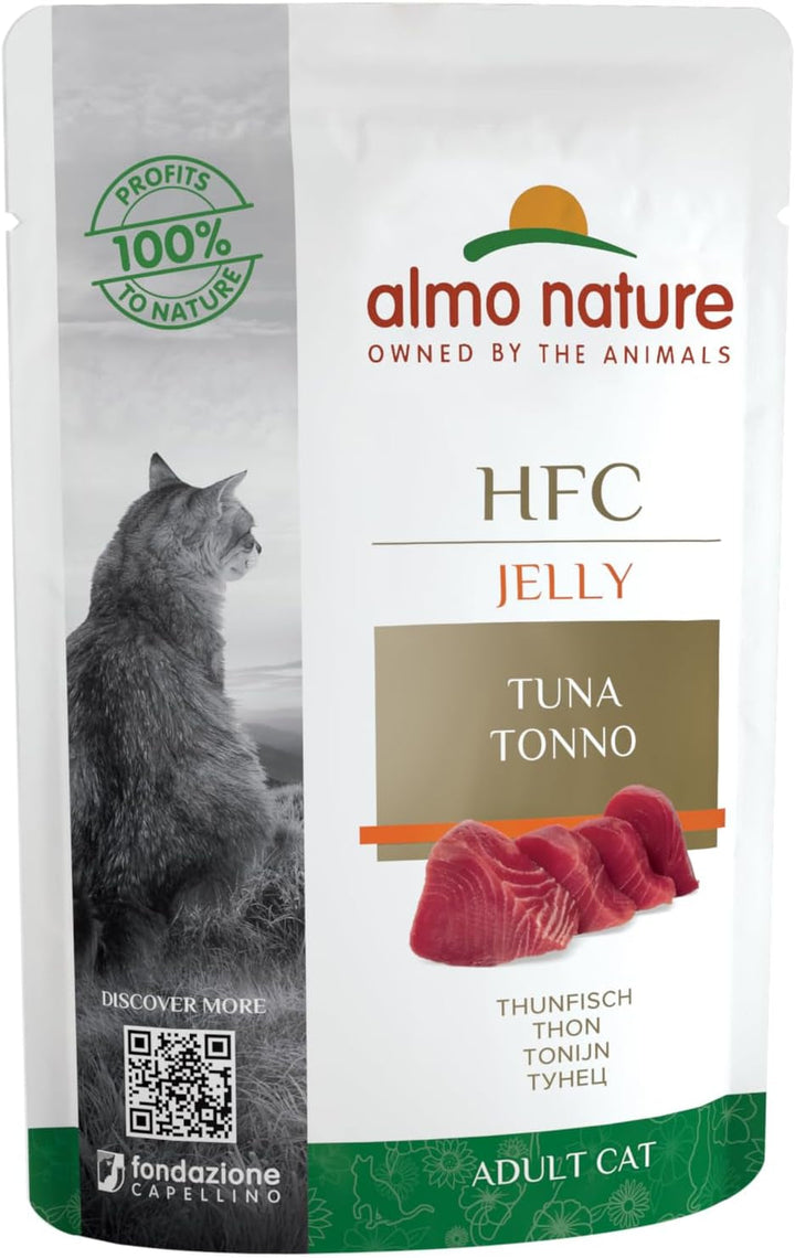 Almo Nature HFC Jelly Hrană umedă pentru pisici cu ton și limbă-de-mare 24Pack (24 X 55G)