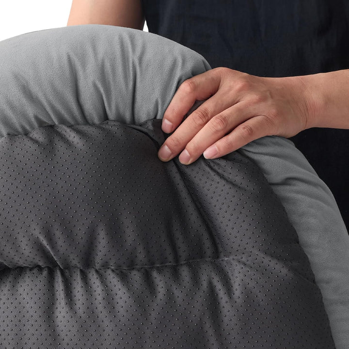 Pat lavabil pentru pisici BEDSURE - Coș de pisică de interior 51 x 41 cm cu bază antiderapantă, Pat pătrat pentru câini mici cu margini moi, Gri