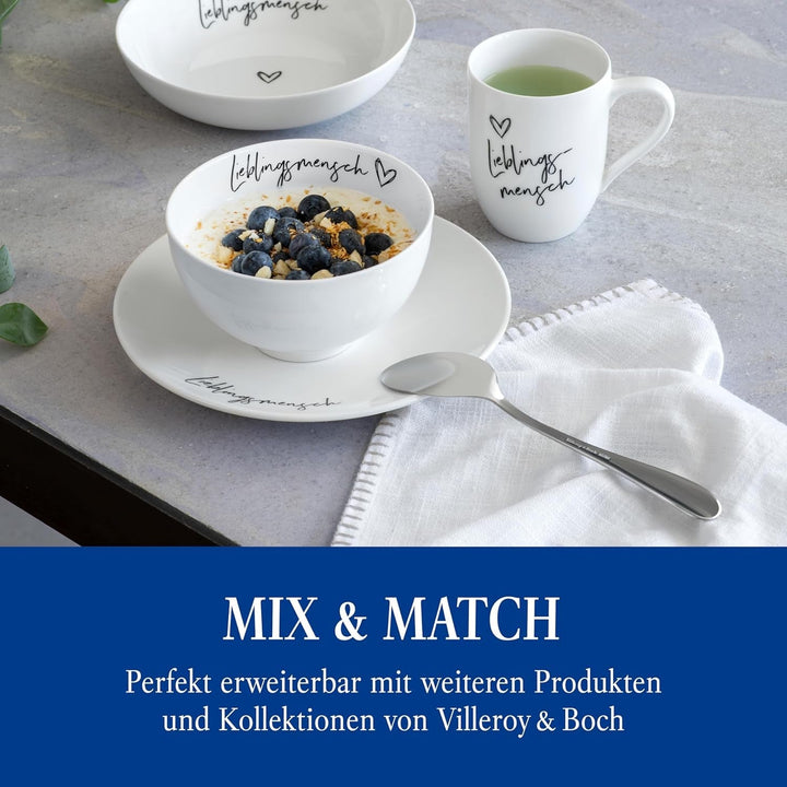 Villeroy & Boch – Oscar Tafelbesteck 24 Teilig 6 Personen, Spülmaschinenfest, Rostfrei, Besteck Set, Essbesteck, Messer Gabel Löffel Set, Cutlery Set, Besteckset Edelstahl, Edelstahl Bucatarie Naty Shop