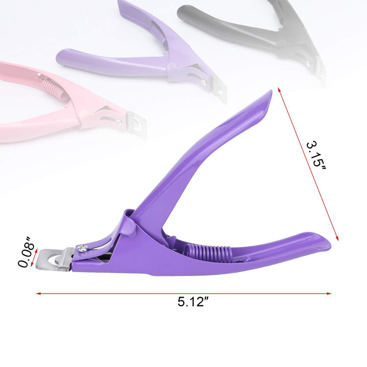 MWOOT 3 bucăți unghii false clește acrilic unghii clește, oțel inoxidabil unghii vârfuri tăietor trimmer manichiură instrument pentru unghii acrilice cu gel artificial