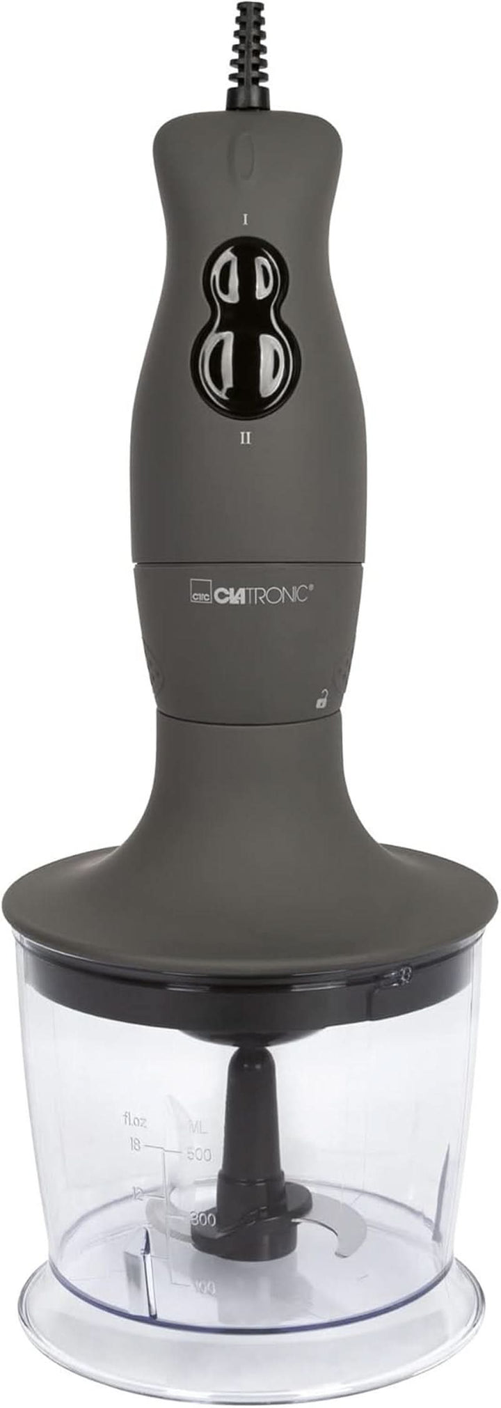 Clatronic® Stabmixer Set | Mixer, Pürierstab, Zerkleinerer Aus Edelstahl | 400 Watt | 2 Geschwindigkeitsstufen | Allesschneider | Mixbehälter | Schneebesen | Multizerkleinerer | SMS 3777 Bucatarie Naty Shop