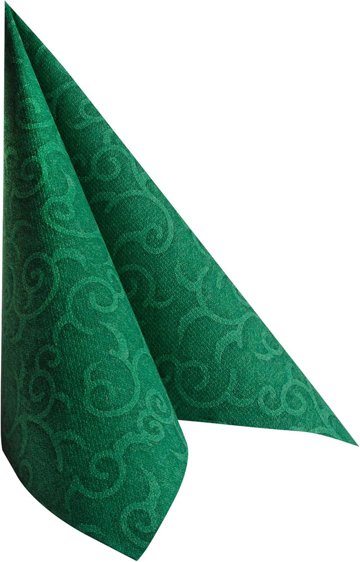 Papstar, 50 șervețele "ROYAL Collection" 1/4-fold 40 Cm X 40 Cm verde închis "Casali", #84884