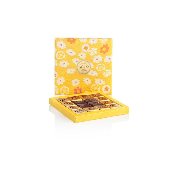 Venchi, Cutie cu 16 amestecuri diferite de mini ciocolată, aromă închisă 60%, 75%, 90% Bomboane de Ciocolata Naty Shop Default Title