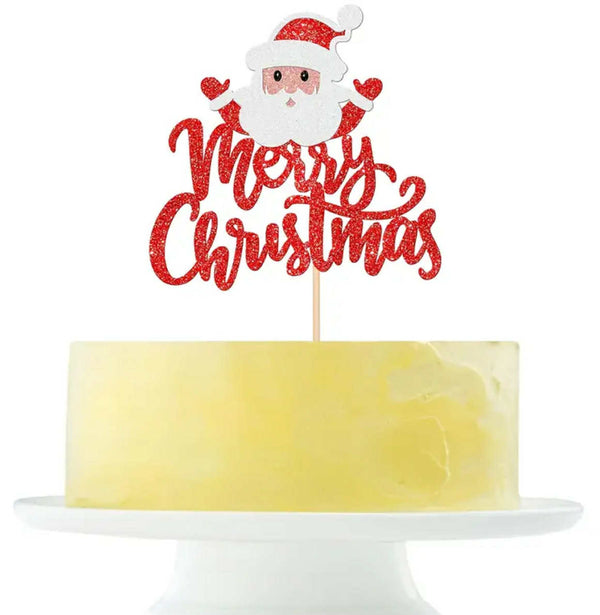 Topper necomestibil, tort, Mos Craciun