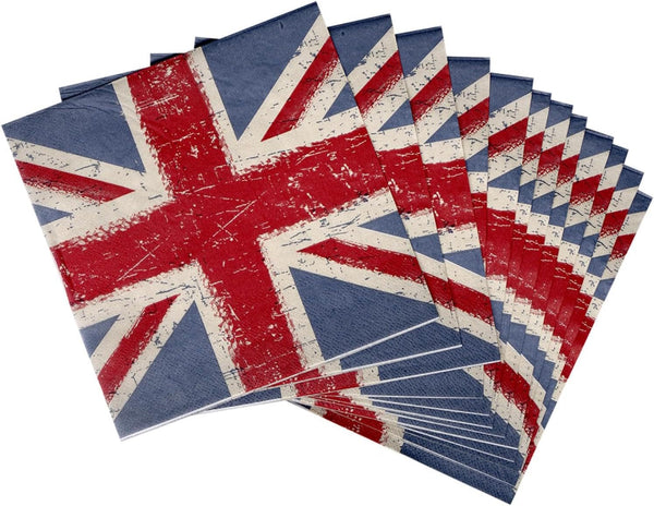 Smiffys Union Jack Vintage Style Print Veselă de masă