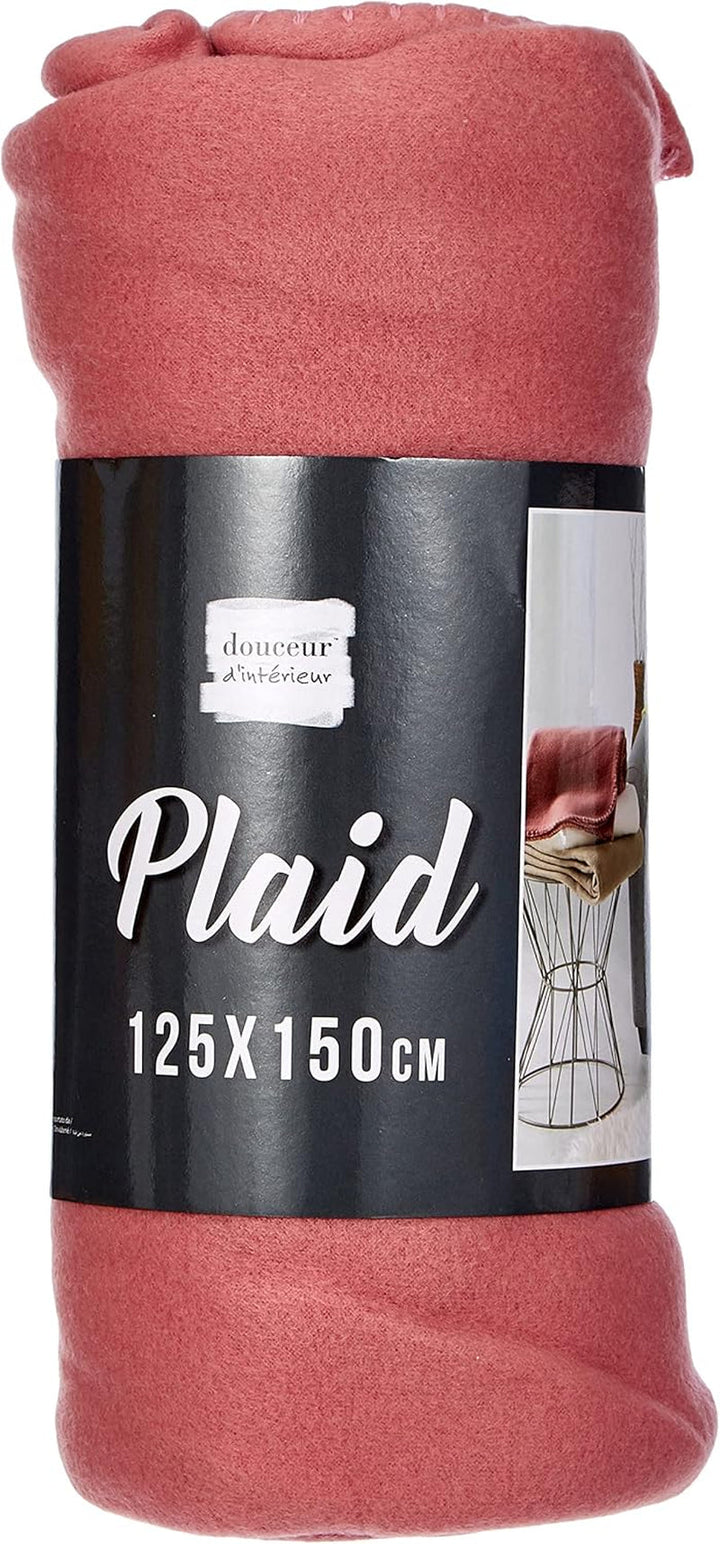 Douceur D'Intérieur, Milou pătură fleece antic roz, 125 X 150 Cm Paturi si Cuverturi Douceur d'IntÃ©rieur