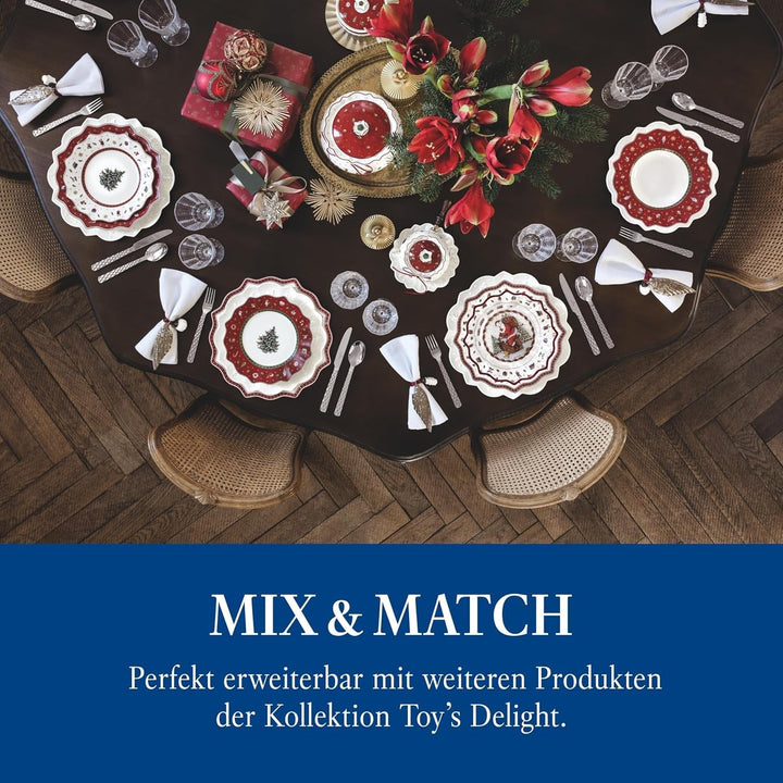 Villeroy & Boch – Toy'S Delight Dip Set 4 Teilig, Servierplatte Mit Schälchen, Dipschälchen Set, Weihnachten, Tischdekoration Toys, Serviertablett, Schalen, Weihnachtsdeko Innen, Premium Porzellan Seturi vesela masa Naty Shop