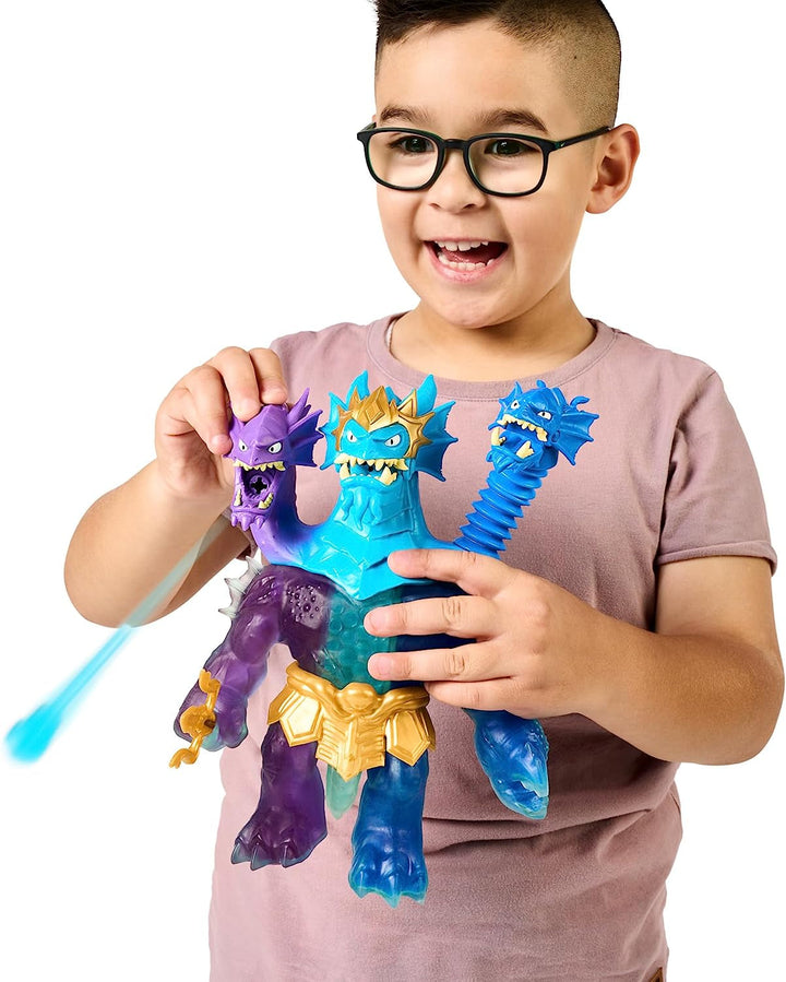 Heroes of Goo Jit Zu Deep GOO Sea King Hydra figurină cu putere de slime 3 în 1, 3 capete și efecte luminoase și sonore Action figures Naty Shop