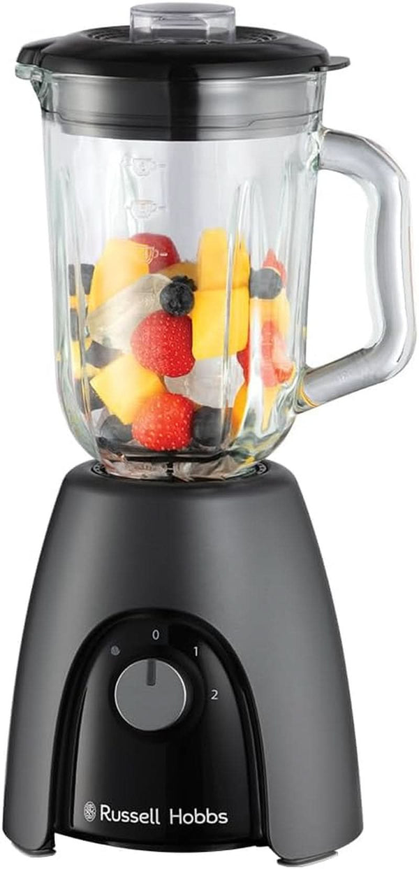Russell Hobbs Standmixer [Smoothie Maker] Mixer (Blender, 1,5L Glasbehälter, 2 Stufen Und Pulse-Funktion, Bpa-Frei, Edelstahlmesser, 850 Watt Hochstleistung) Matte Charcoal 27121-56 Mama si Copilul Naty Shop