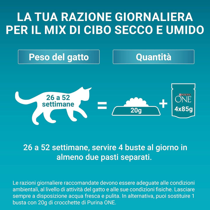 PURINA ONE Single Serve - Junior - Pui - 4 X 85 G