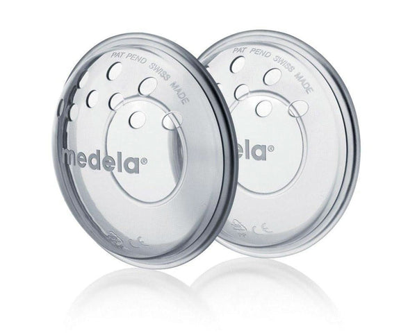 Scoici de sân Medela - fără Bpa, fabricate din silicon moale, cu găuri de ventilație respirabile, include 2 scoici Accesorii Hrana si Alaptare Bebe Naty Shop