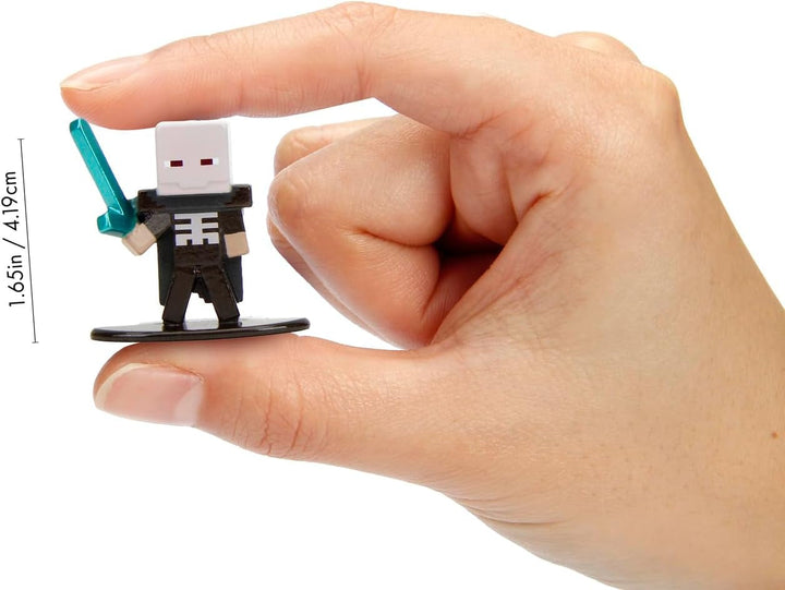Jada Toys - Minecraft Blind Pack Nanofigs, Wave 2, Minecraft Legends Nano Metal Collectible Figure, Diverse modele, 4 Cm, Vârsta 3+, Negru Action figures Naty Shop