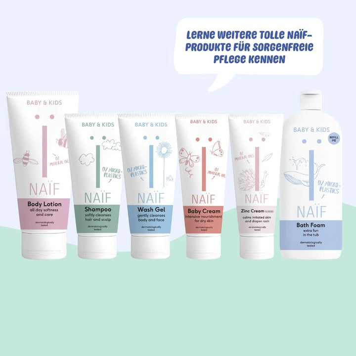 Gel de spălat nutritiv Naïf - Pentru bebeluși și copii - Ingrediente pe bază de naturale - 100% vegan - 200 ml Mama si Copilul Naty Shop