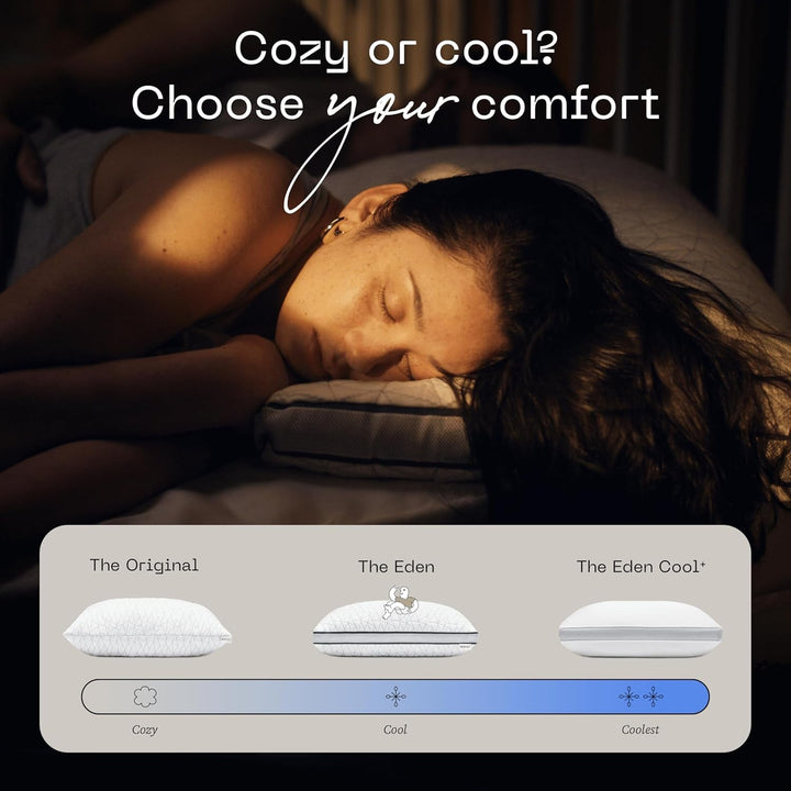 Coop Home Goods Eden Cool pernă reglabilă, dimensiune King, spumă de memorie reglabilă cu infuzie de gel, țesătură Lulltra moale și respirabilă, ideală pentru toți dorminții, ecologică, Perne standard Naty Shop