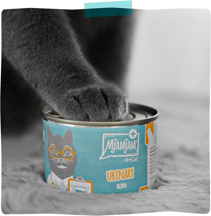 Mjamjam Vetcat - Hrană umedă premium pentru pisici - Dietă - Urinară - Pui, pachet de 6 (6 X 200G), fără cereale