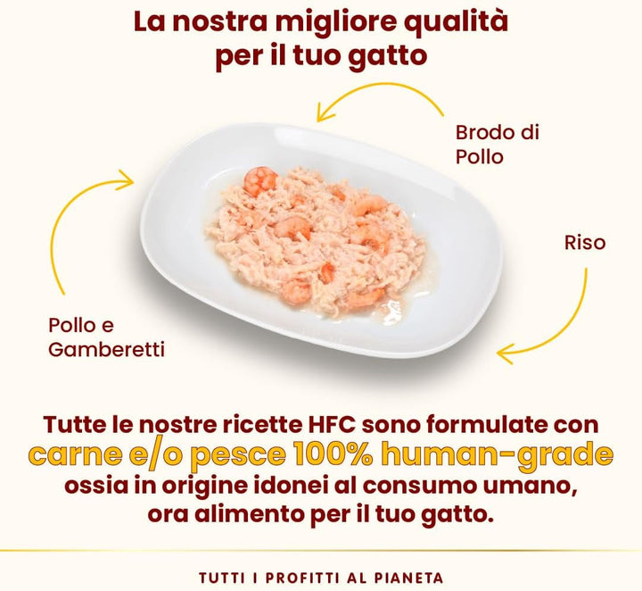 Almo Nature Multipack Hrană umedă pentru pisici HFC Natural - 3 varietăți cu pui 6 X 55G, 1Pack (1 X 0.330 Kilograme)