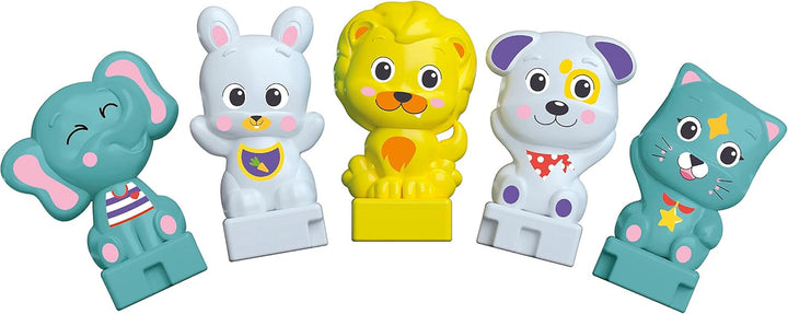 Clementoni Animali-3 Trenuleț electric, vorbitor, interactiv și extensibil, joc pentru copii de 1 an (versiunea italiană), fabricat în Italia, multicolor, 17740 Jucarii Bebe Naty Shop