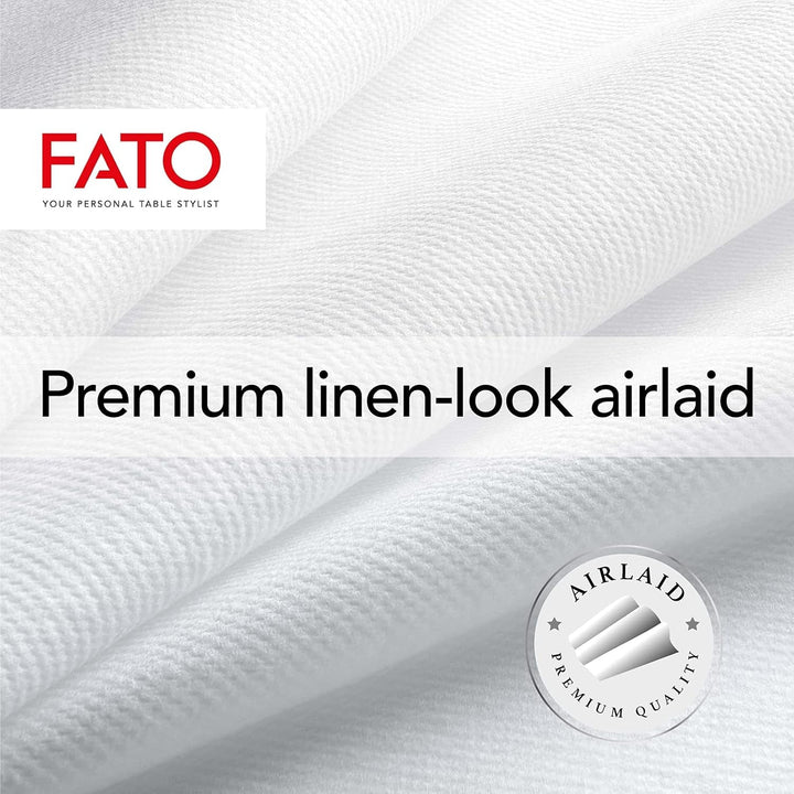 Fato - Șervețele din hârtie uscată, airlaid, efect pânză, pachet de 50 șervețele, dimensiune 40X40 pliate în 4, culoare negru