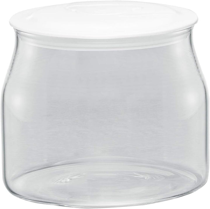 Borcan de schimb Rommelsbacher JG 1 pentru preparatorul de iaurt și cremă de brânză JG 80-1,2 litri, cu capac (pachet de 2) Cutii depozitare alimente Naty Shop Transparent/alb 1 bucată (pachet de 1)