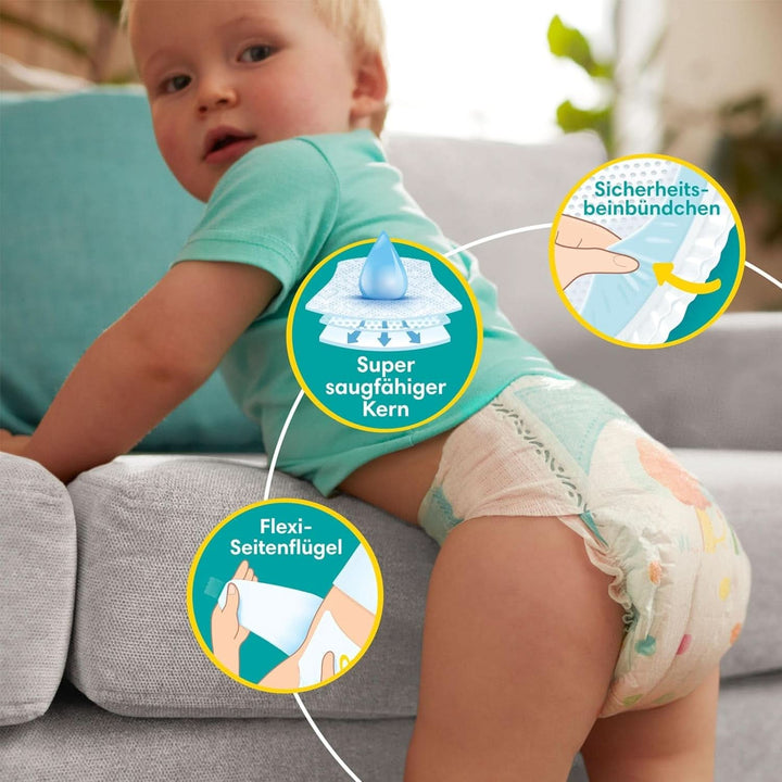 Scutece Pampers Baby-Dry, până la 100% protecție împotriva scurgerilor toată noaptea Mama si Copilul Naty Shop