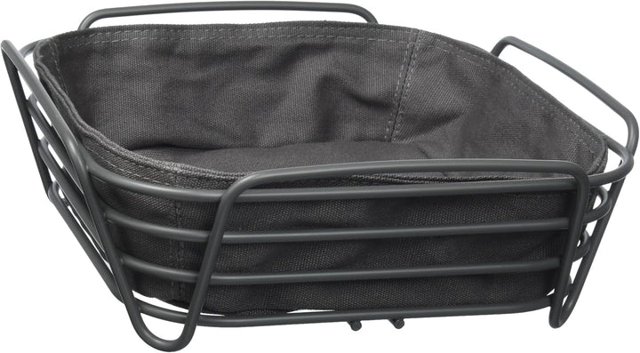 Blomus -DELARA- coș de pâine mărimea L, pătrat, pungă detașabilă din material textil, design elegant, 26 x 26 cm, culoare Moonbeam (64075) Cutii depozitare alimente Naty Shop Magnet O mărime