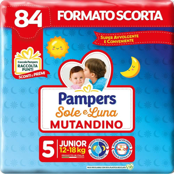 Pampers Sun And Moon Pampers Junior mărimea 5, 12-18 kg, 84 scutece Mama si Copilul Naty Shop