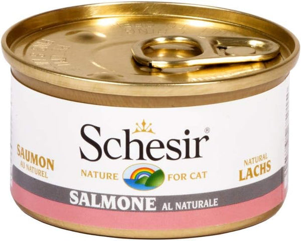 Cat Natural Salmon, hrană pentru pisici umedă în suc propriu, 24 cutii X 85 G