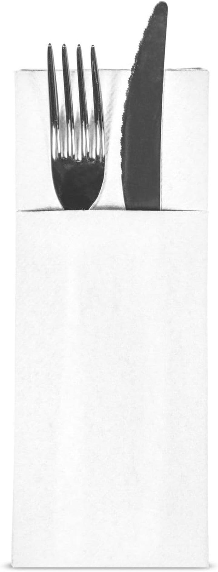 C4032TA-0-PEFC Airlaid șervețel buzunar tacâmuri, hârtie, Bianco, 40X32X0.8 Cm, 20