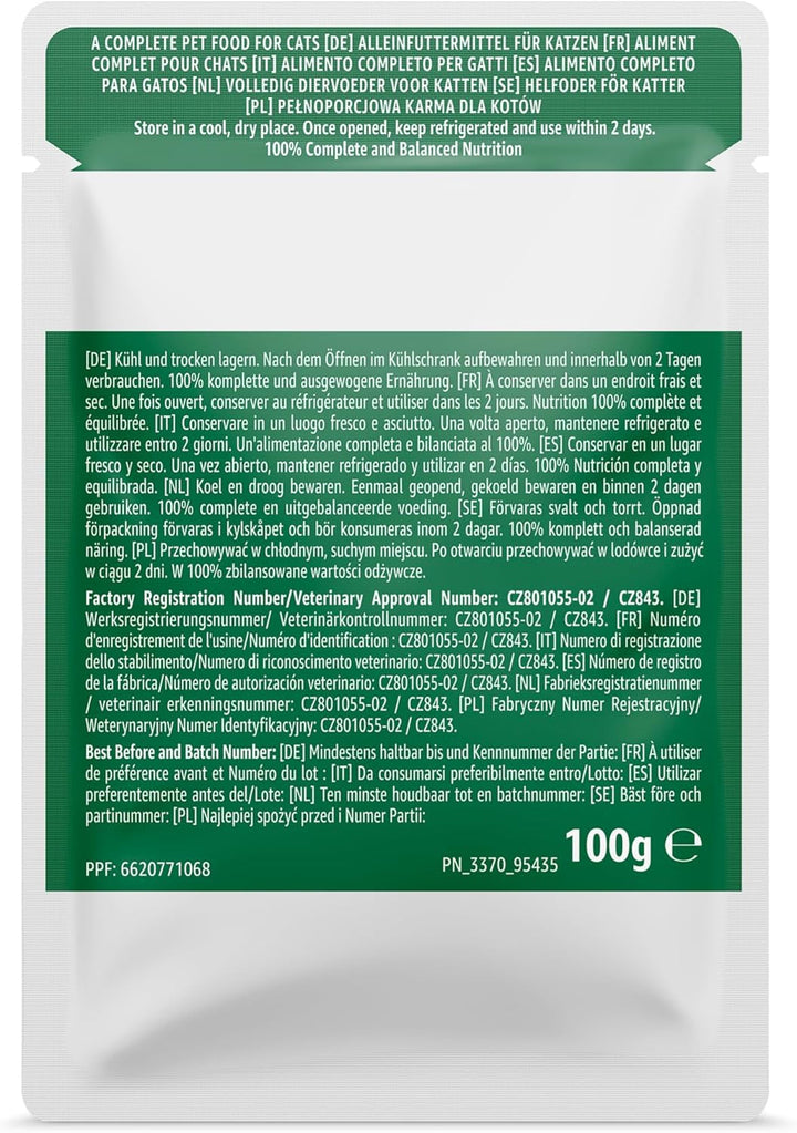 By Amazon Hrană pentru pisici, umedă, pentru pisici în vârstă, selecție mixtă în jeleu, 4,8Kg (48 pungi de 100G)