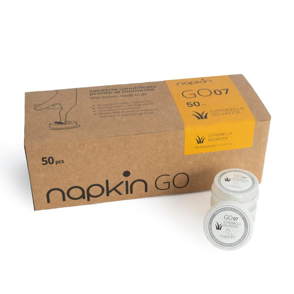 Go 07 Citronella Șervețel compresat de curățare cu lichid 50 de bucăți